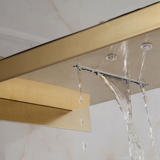 Modena LED Gold Finish Shower Set